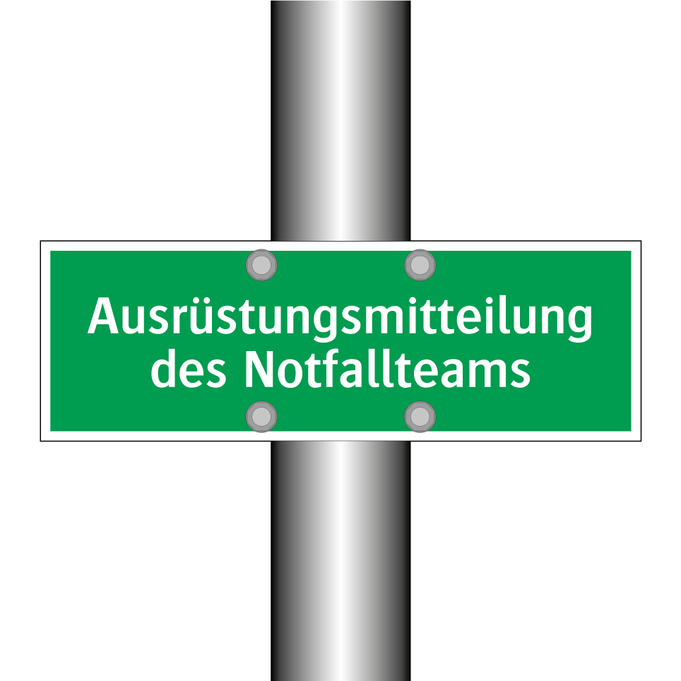 Ausrüstungsmitteilung des Notfallteams