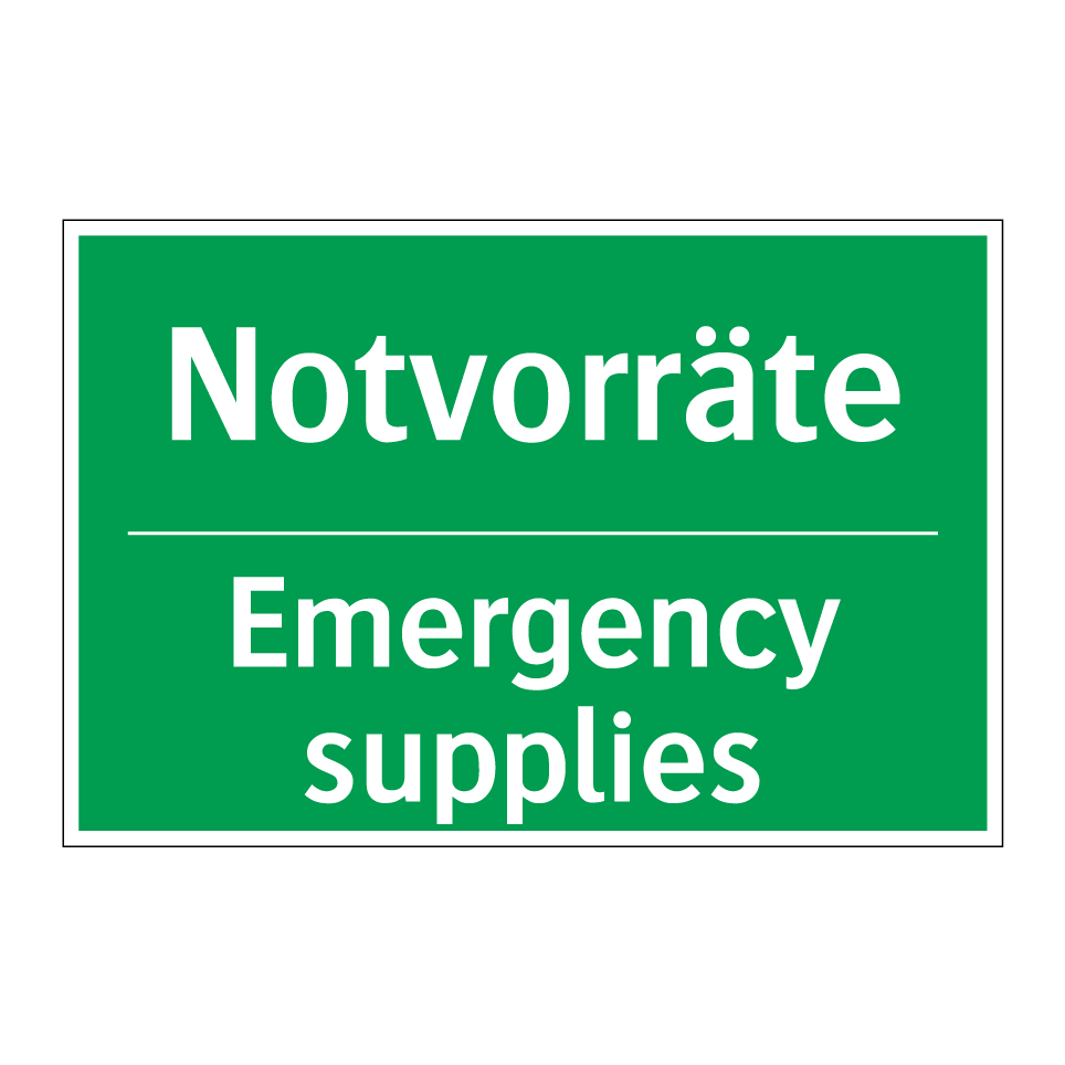 Notvorräte - Emergency supplies