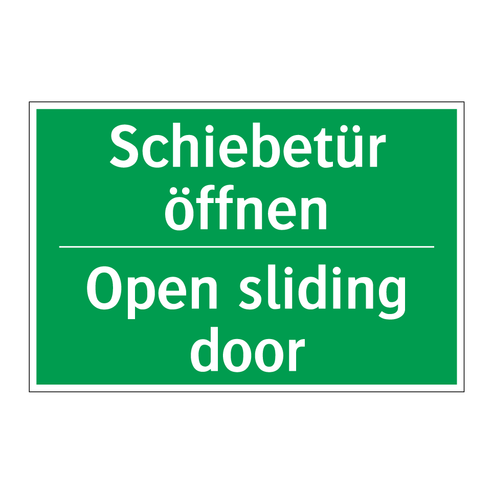 Schiebetür öffnen - Open sliding door