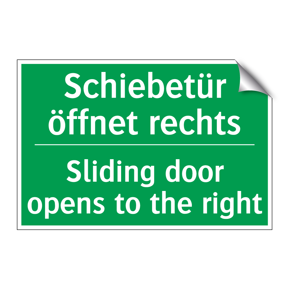 Schiebetür öffnet rechts - Sliding door opens to the right /.../