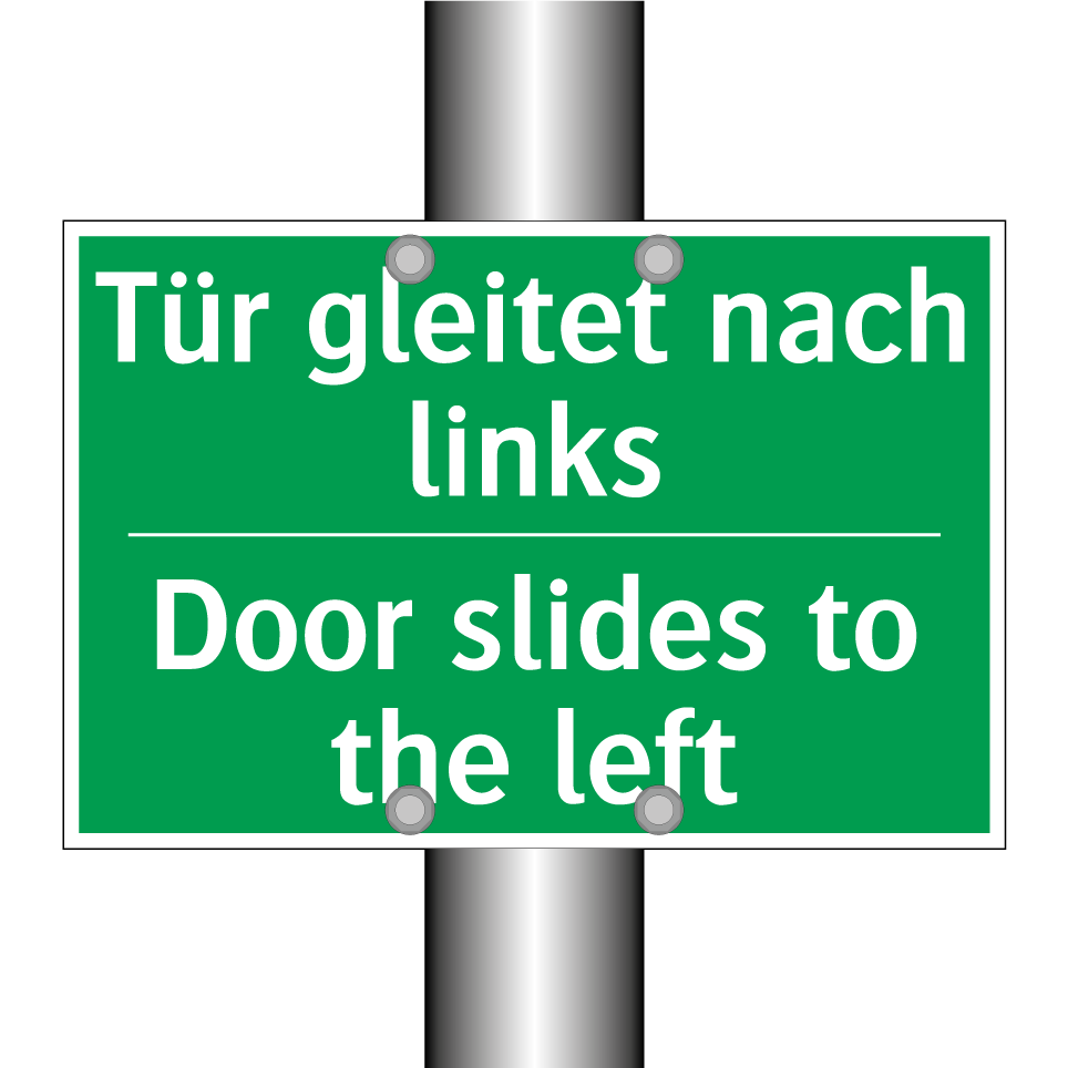 Tür gleitet nach links - Door slides to the left