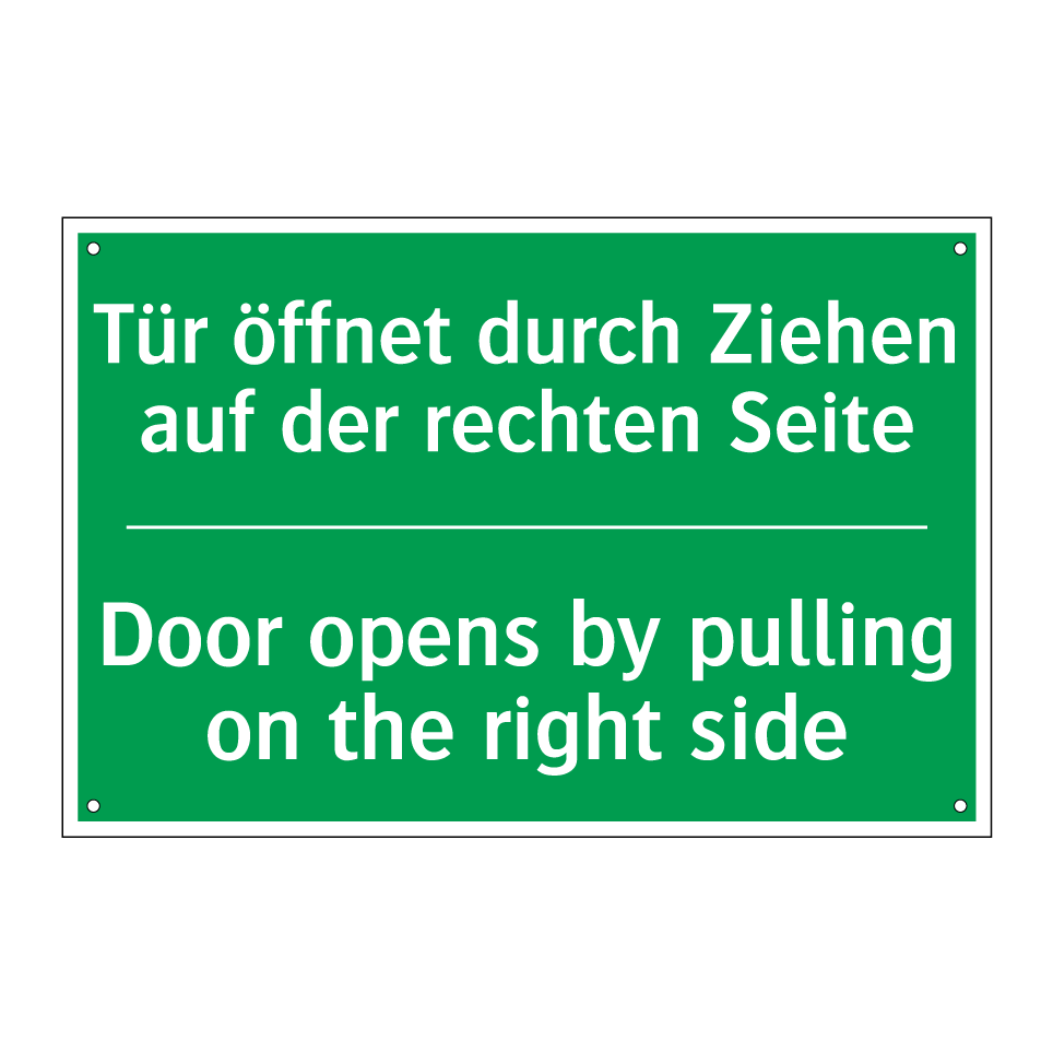 Tür öffnet durch Ziehen auf der /.../ - Door opens by pulling on the right /.../