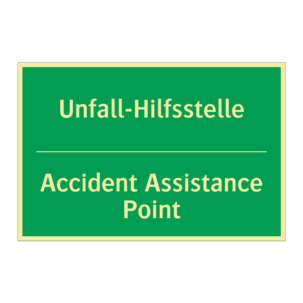 Unfall-Hilfsstelle - Accident Assistance Point