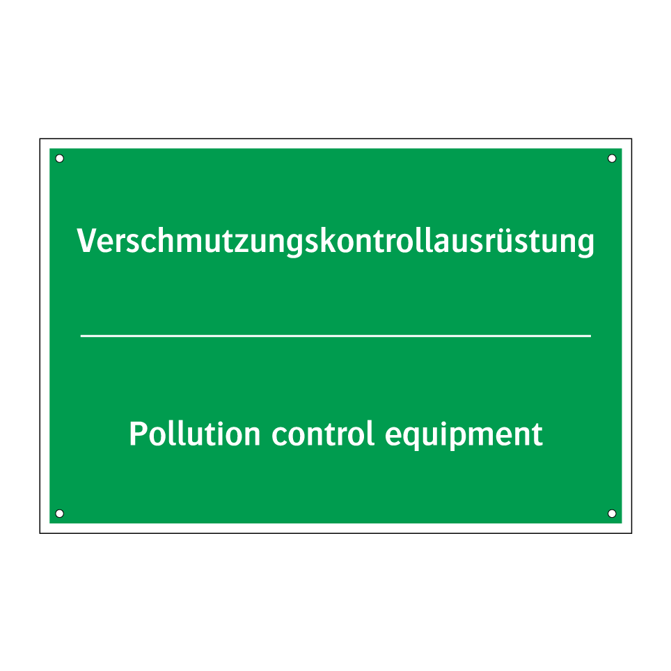 Verschmutzungskontrollausrüstung /.../ - Pollution control equipment