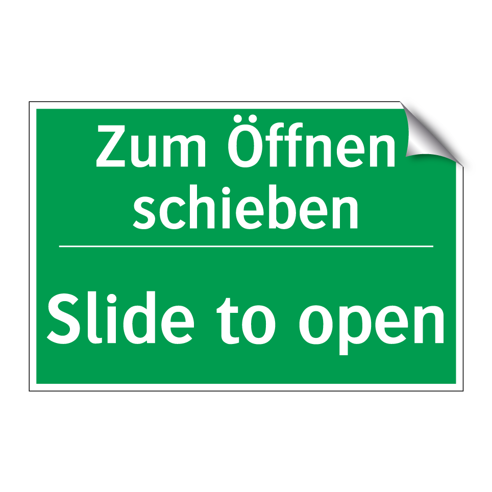 Zum Öffnen schieben - Slide to open