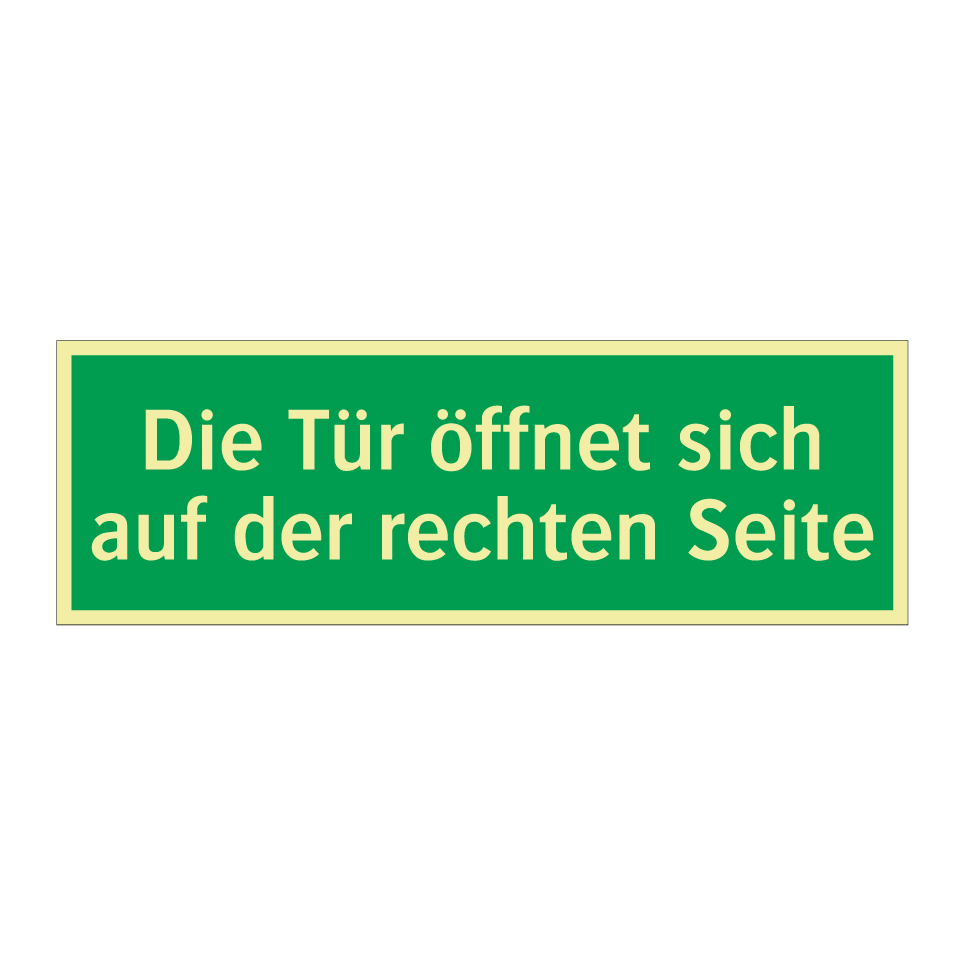 Die Tür öffnet sich auf der rechten Seite