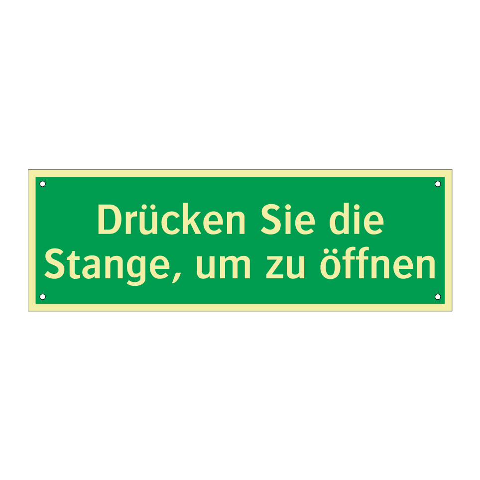 Drücken Sie die Stange, um zu öffnen