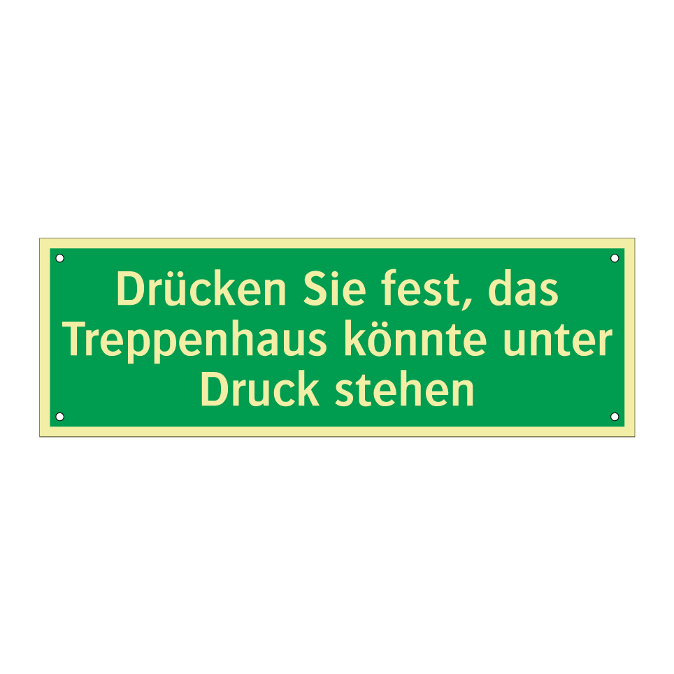 Drücken Sie fest, das Treppenhaus könnte unter Druck stehen