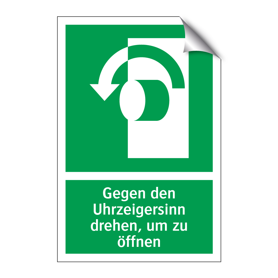 Gegen den Uhrzeigersinn drehen, um zu öffnen