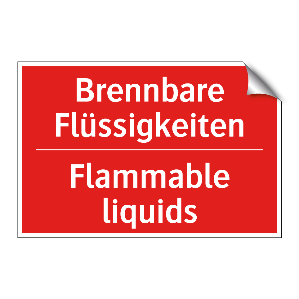 Brennbare Flüssigkeiten - Flammable liquids