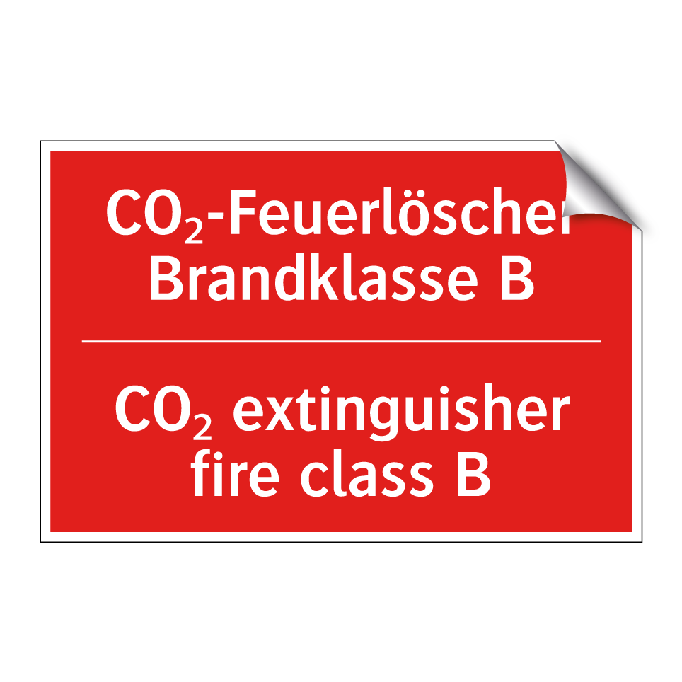 CO₂-Feuerlöscher Brandklasse B - CO₂ extinguisher fire class B