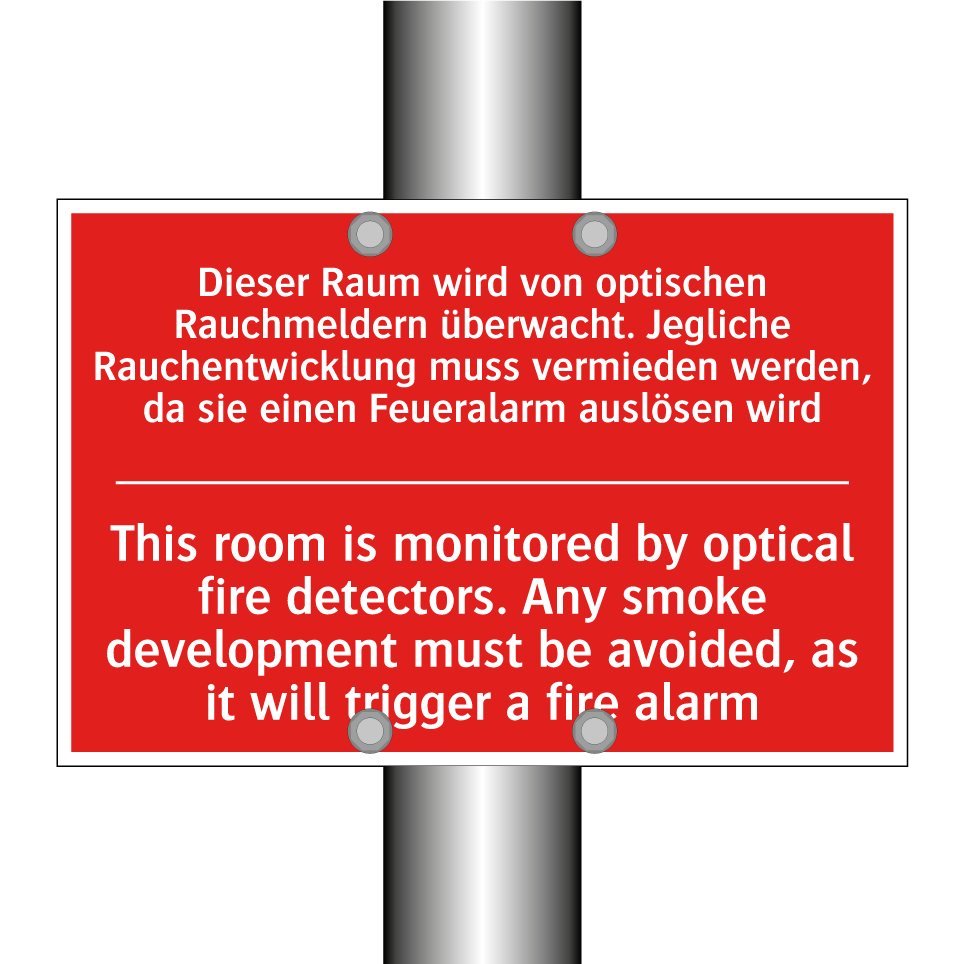 Dieser Raum wird von optischen /.../ - This room is monitored by optical /.../