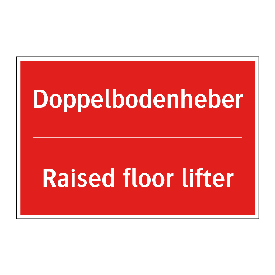 Doppelbodenheber - Raised floor lifter