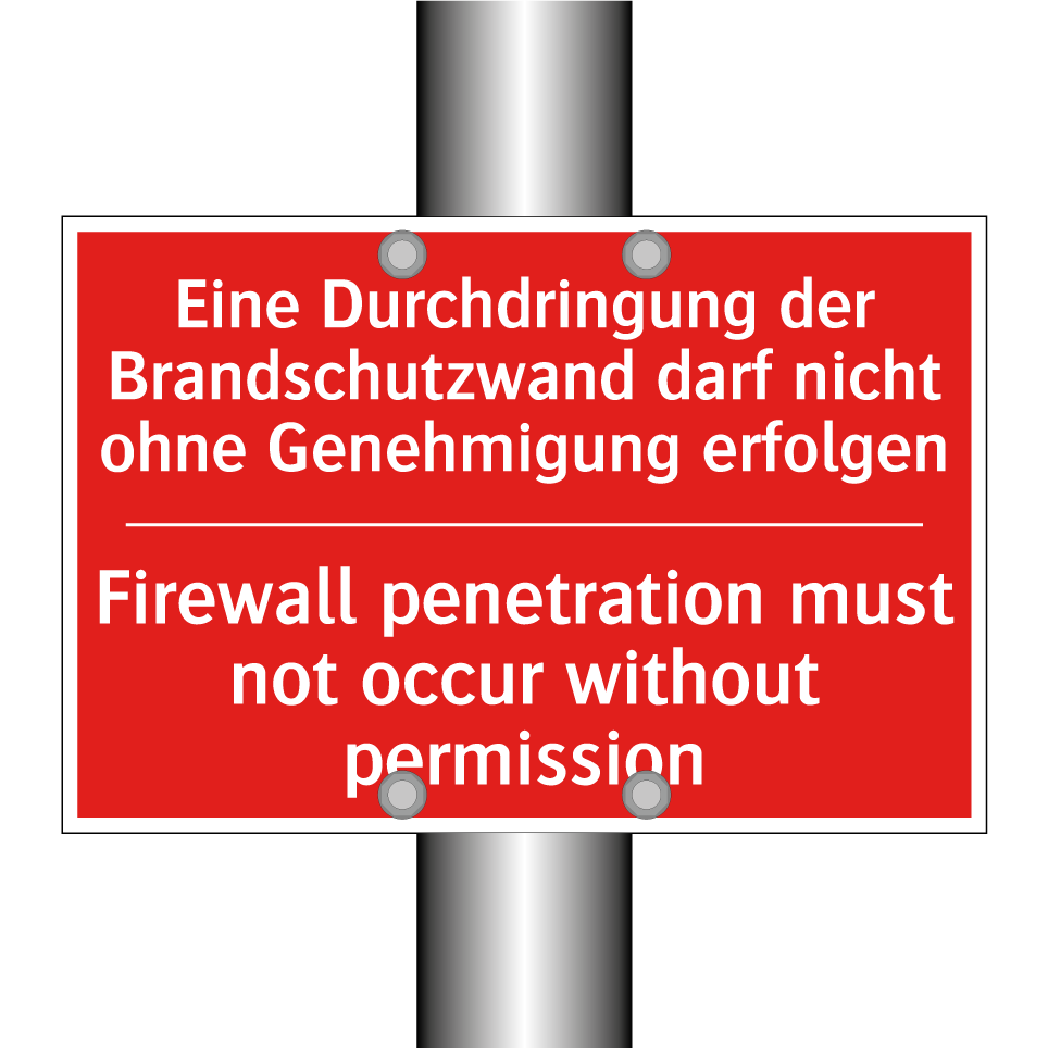 Eine Durchdringung der Brandschutzwand /.../ - Firewall penetration must not /.../