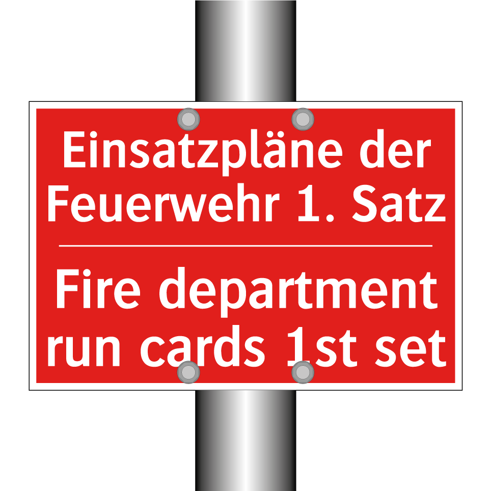 Einsatzpläne der Feuerwehr 1. /.../ - Fire department run cards 1st /.../