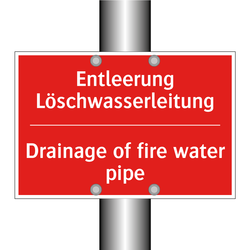 Entleerung Löschwasserleitung - Drainage of fire water pipe