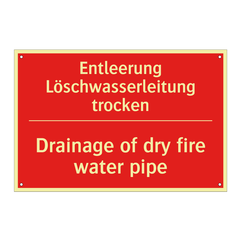 Entleerung Löschwasserleitung /.../ - Drainage of dry fire water pipe/.../