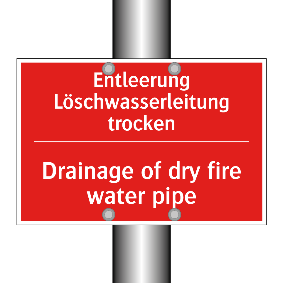 Entleerung Löschwasserleitung /.../ - Drainage of dry fire water pipe/.../