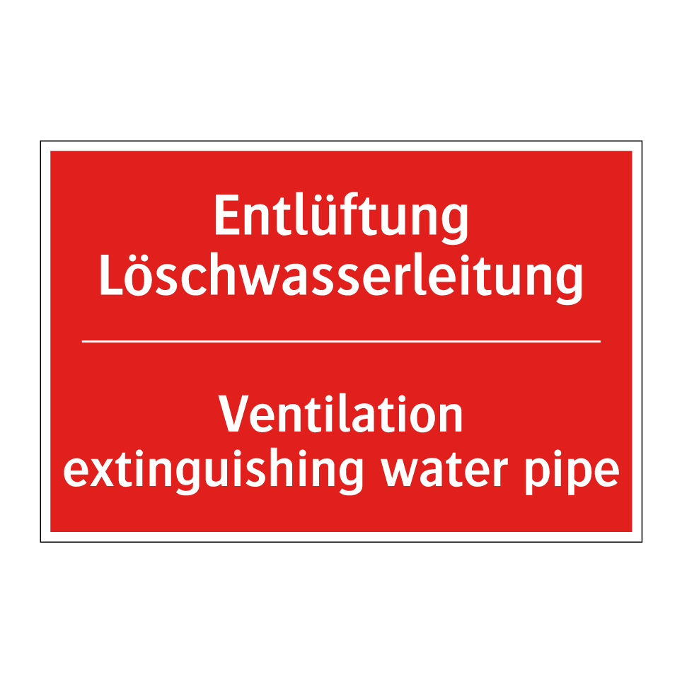 Entlüftung Löschwasserleitung - Ventilation extinguishing water /.../