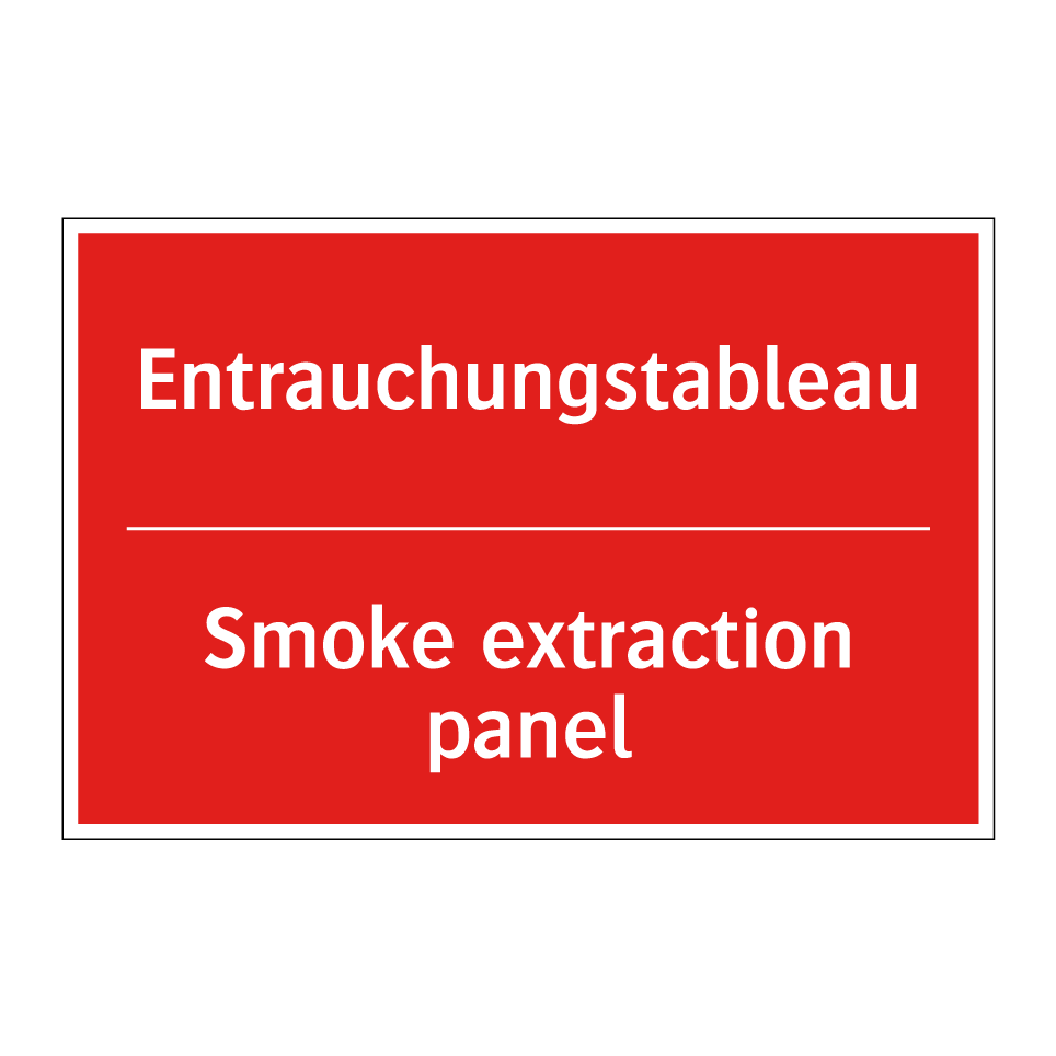 Entrauchungstableau - Smoke extraction panel