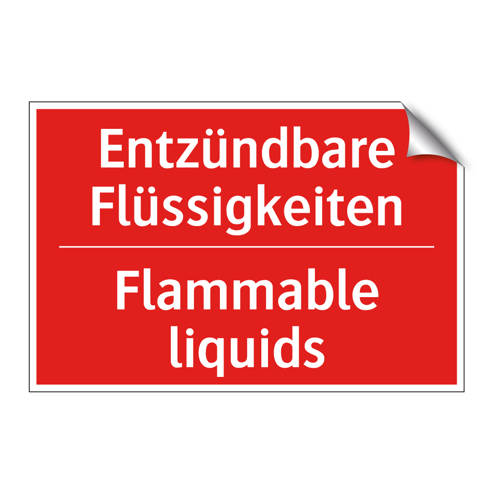 Entzündbare Flüssigkeiten - Flammable liquids