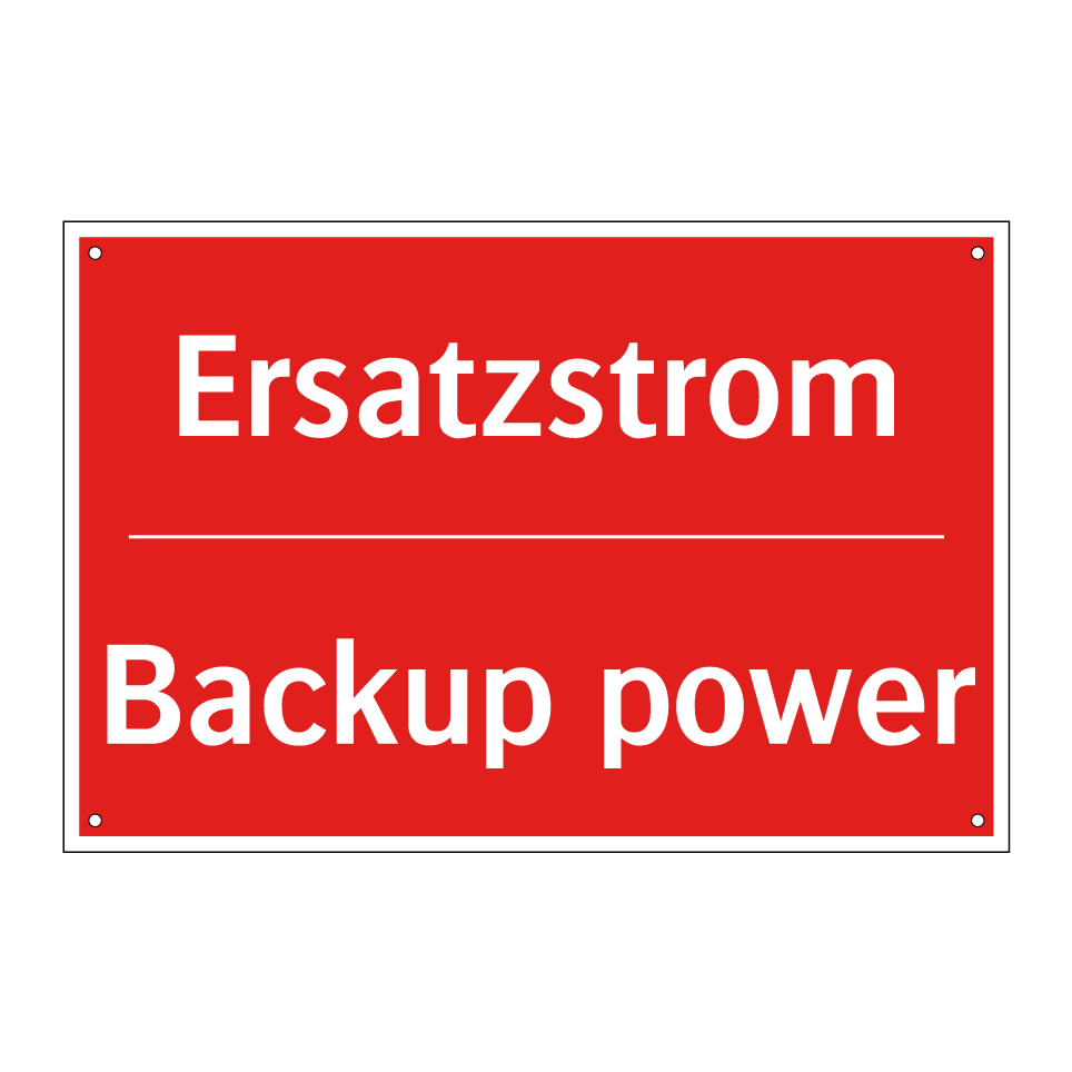 Ersatzstrom - Backup power