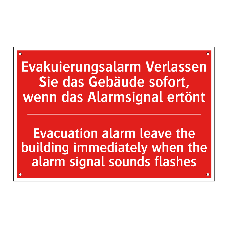 Evakuierungsalarm Verlassen Sie /.../ - Evacuation alarm leave the building /.../