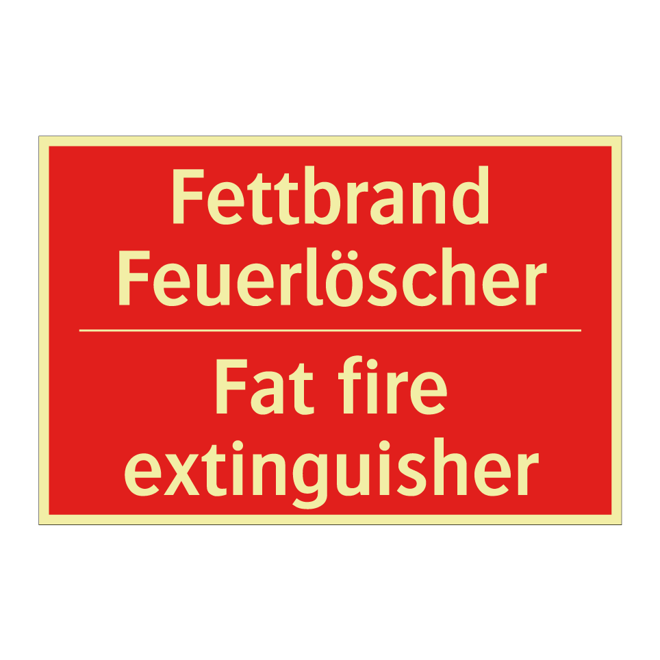Fettbrand Feuerlöscher - Fat fire extinguisher