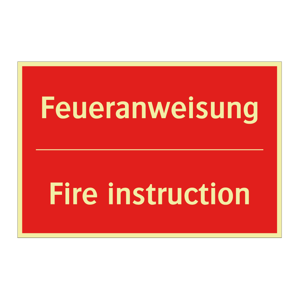 Feueranweisung - Fire instruction
