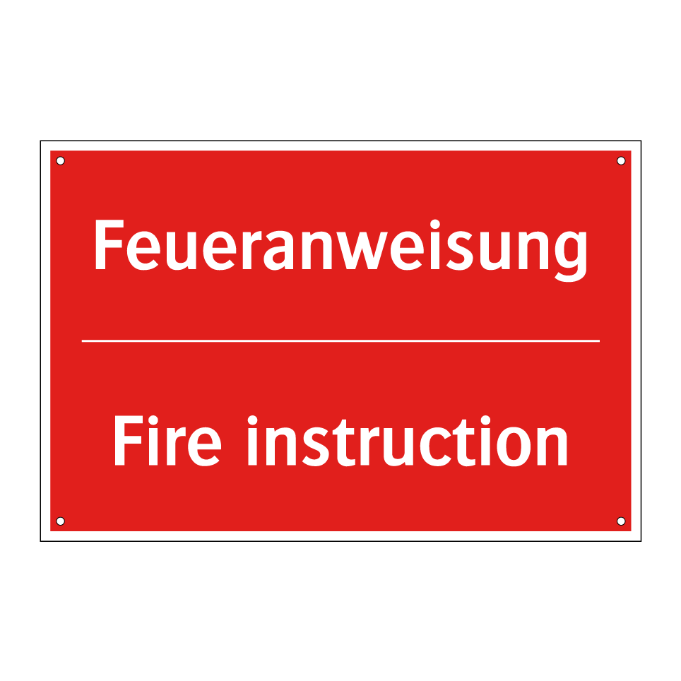 Feueranweisung - Fire instruction
