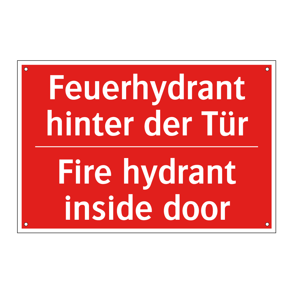 Feuerhydrant hinter der Tür - Fire hydrant inside door