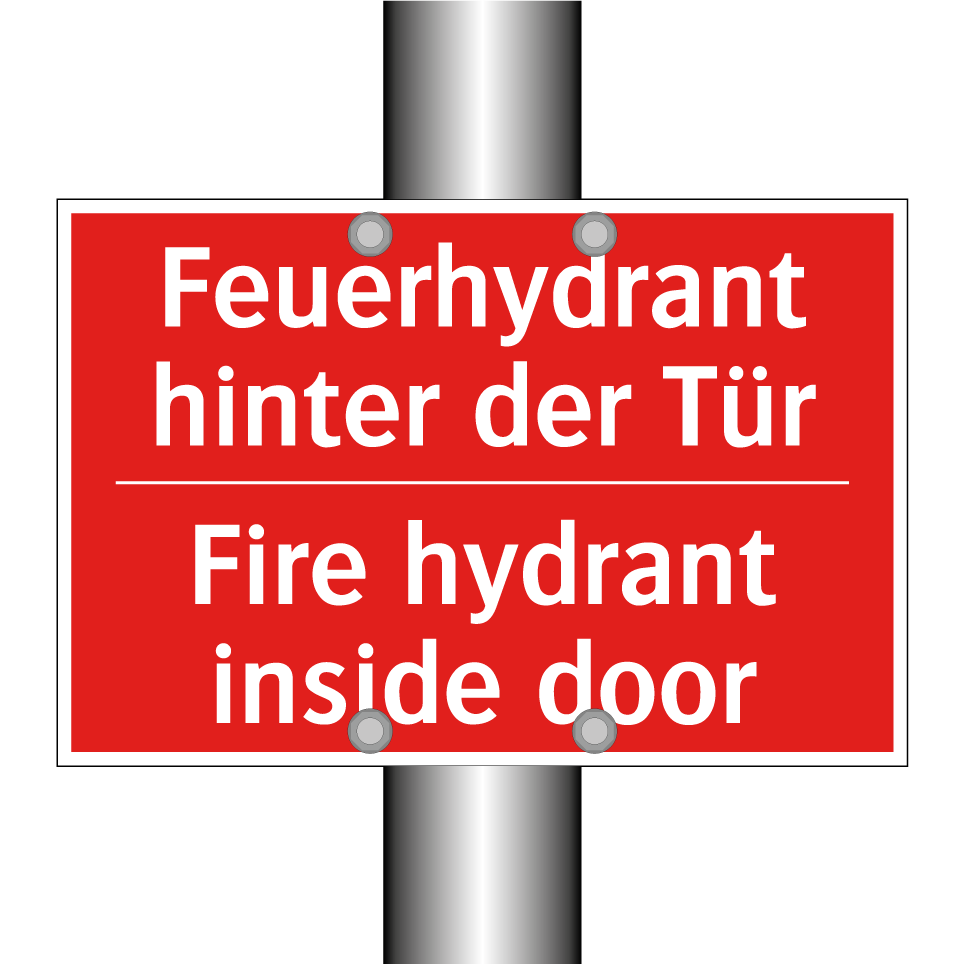 Feuerhydrant hinter der Tür - Fire hydrant inside door