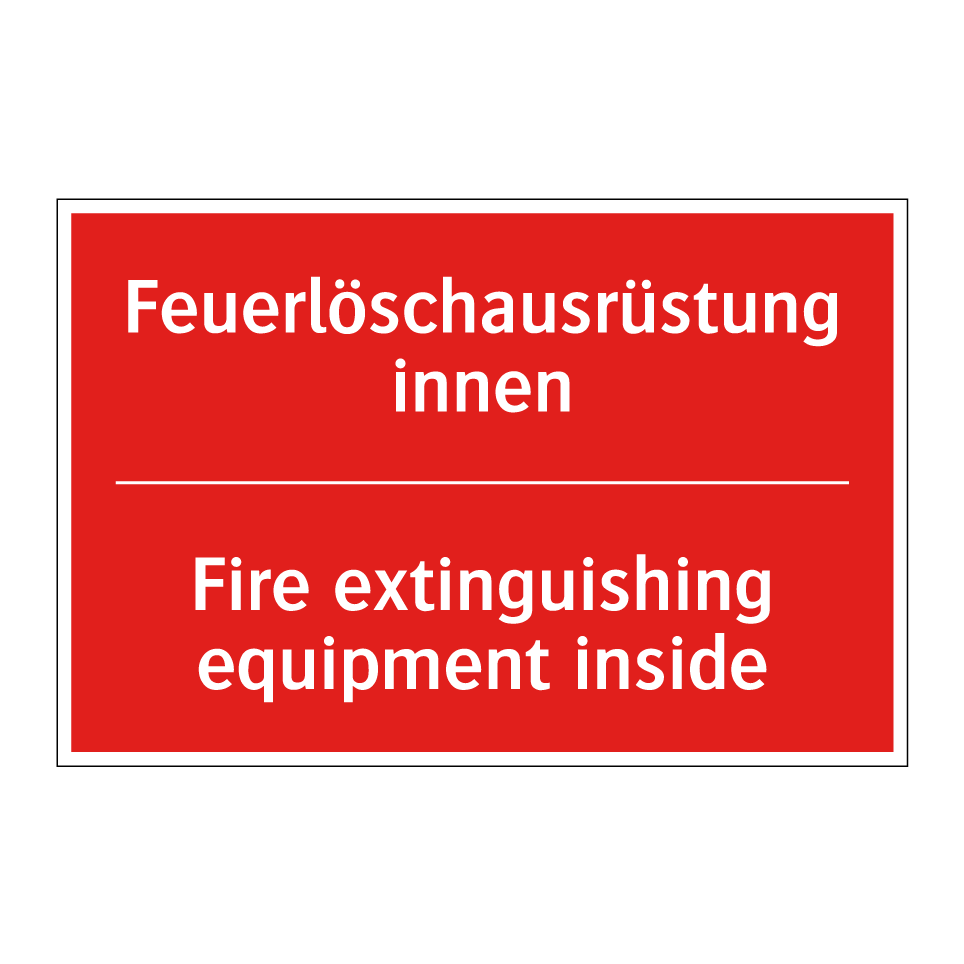 Feuerlöschausrüstung innen - Fire extinguishing equipment inside/.../
