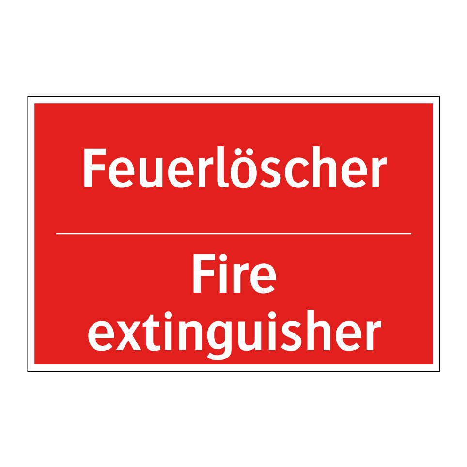 Feuerlöscher - Fire extinguisher