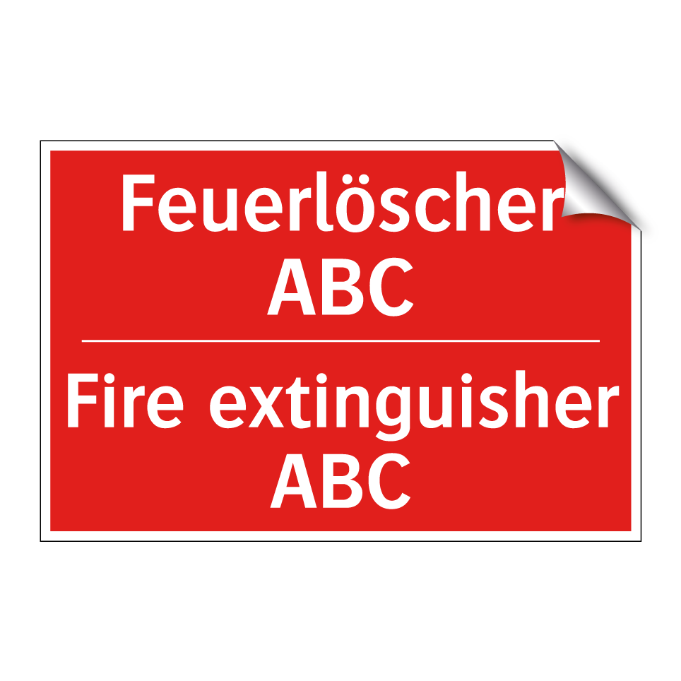 Feuerlöscher ABC - Fire extinguisher ABC