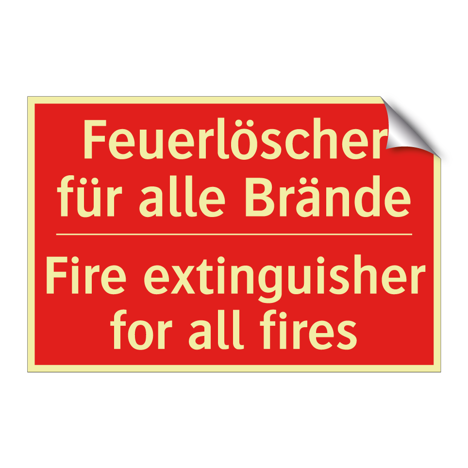 Feuerlöscher für alle Brände - Fire extinguisher for all fires/.../