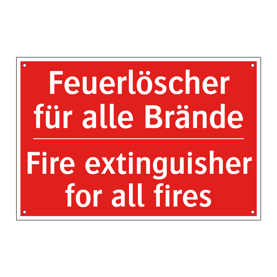 Feuerlöscher für alle Brände - Fire extinguisher for all fires/.../
