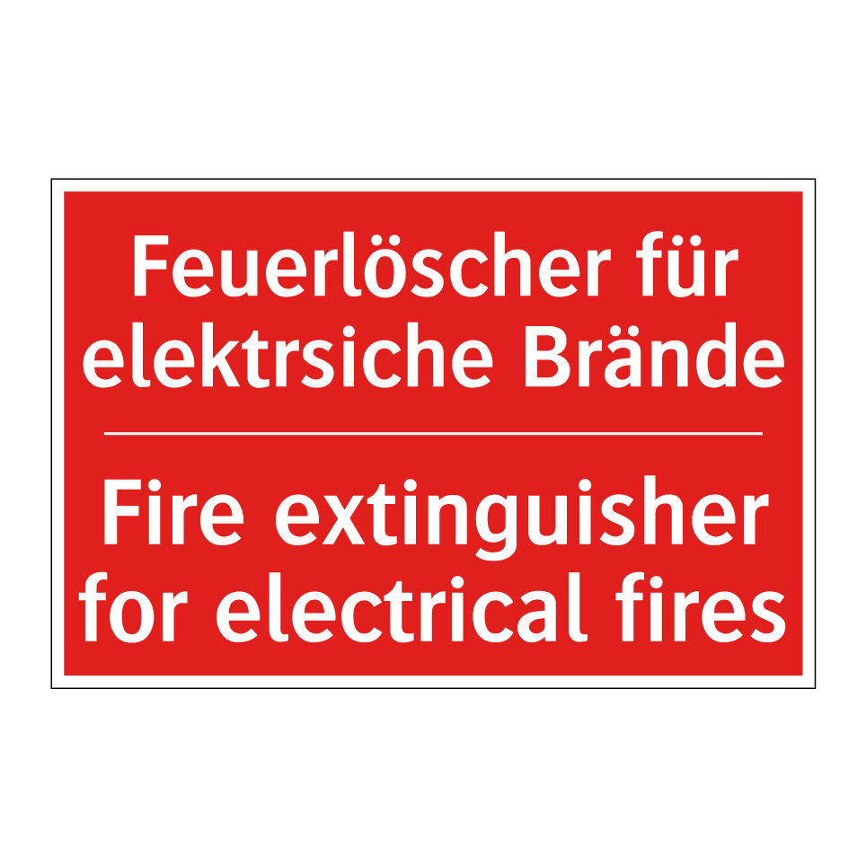Feuerlöscher für elektrsiche Brände/.../ - Fire extinguisher for electrical /.../