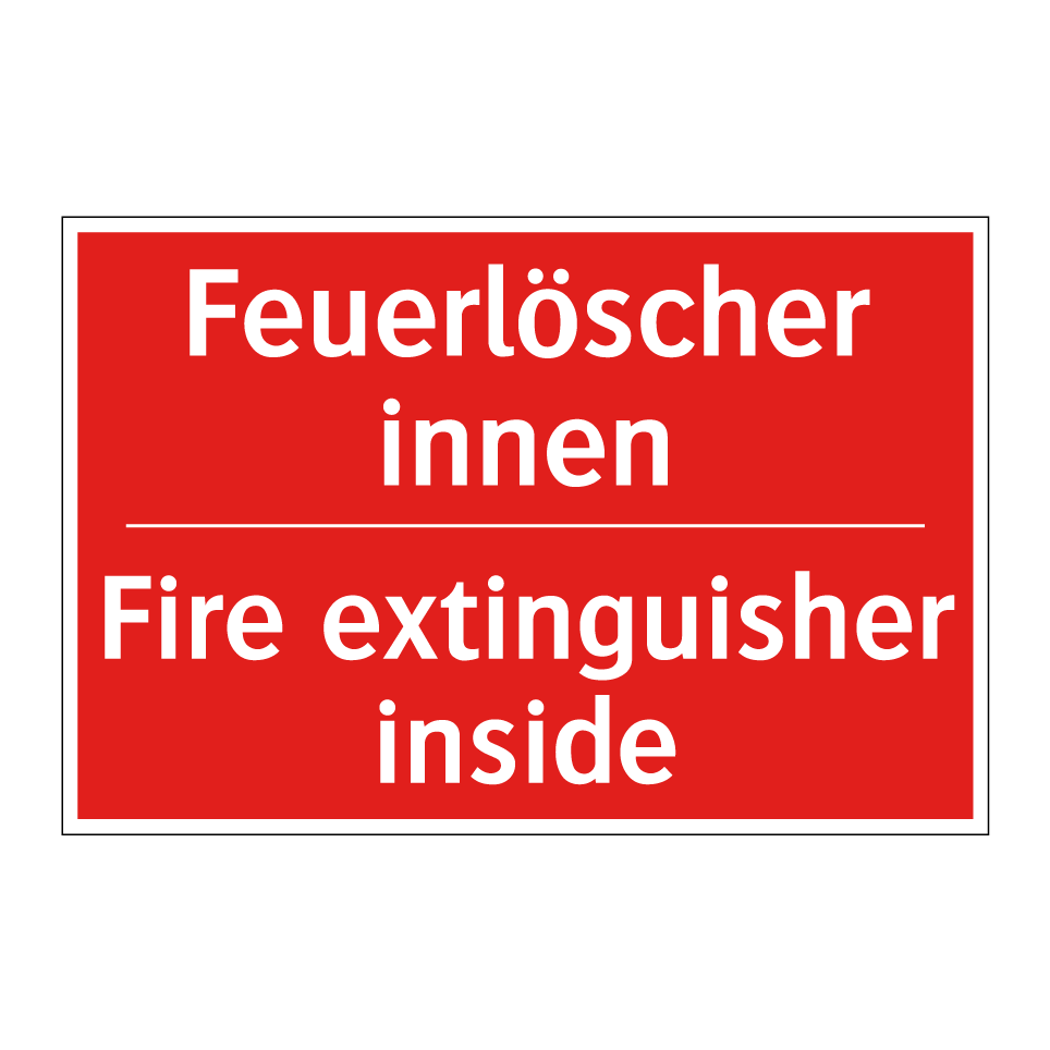 Feuerlöscher innen - Fire extinguisher inside