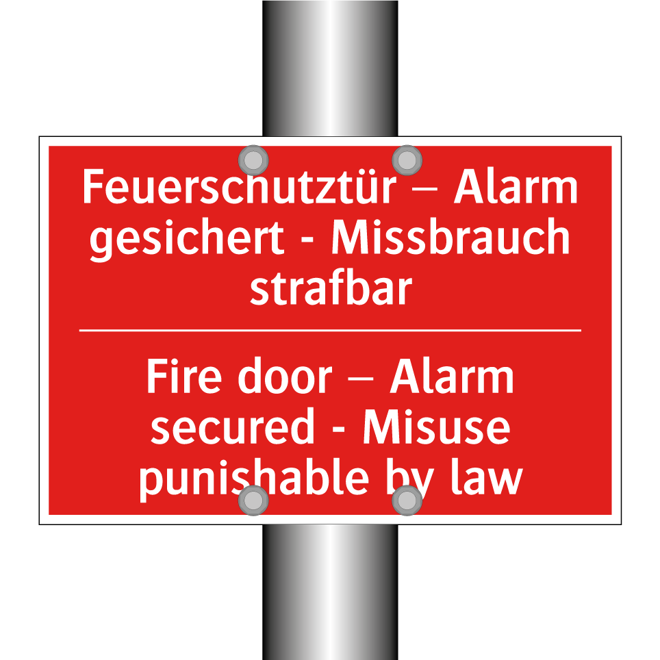 Feuerschutztür – Alarm gesichert /.../ - Fire door – Alarm secured - Misuse /.../