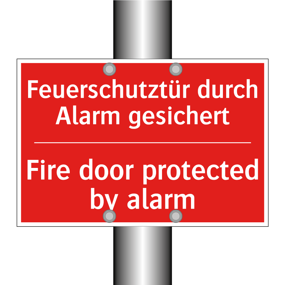 Feuerschutztür durch Alarm gesichert/.../ - Fire door protected by alarm