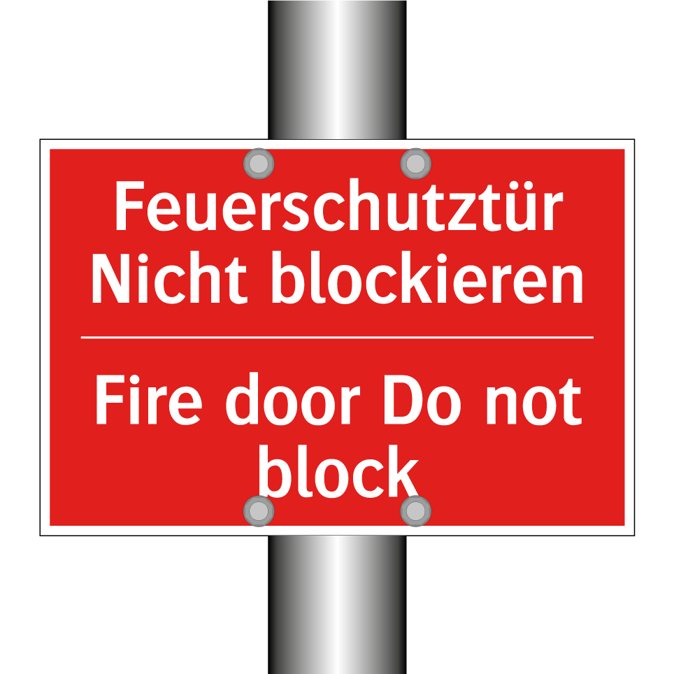 Feuerschutztür Nicht blockieren/.../ - Fire door Do not block