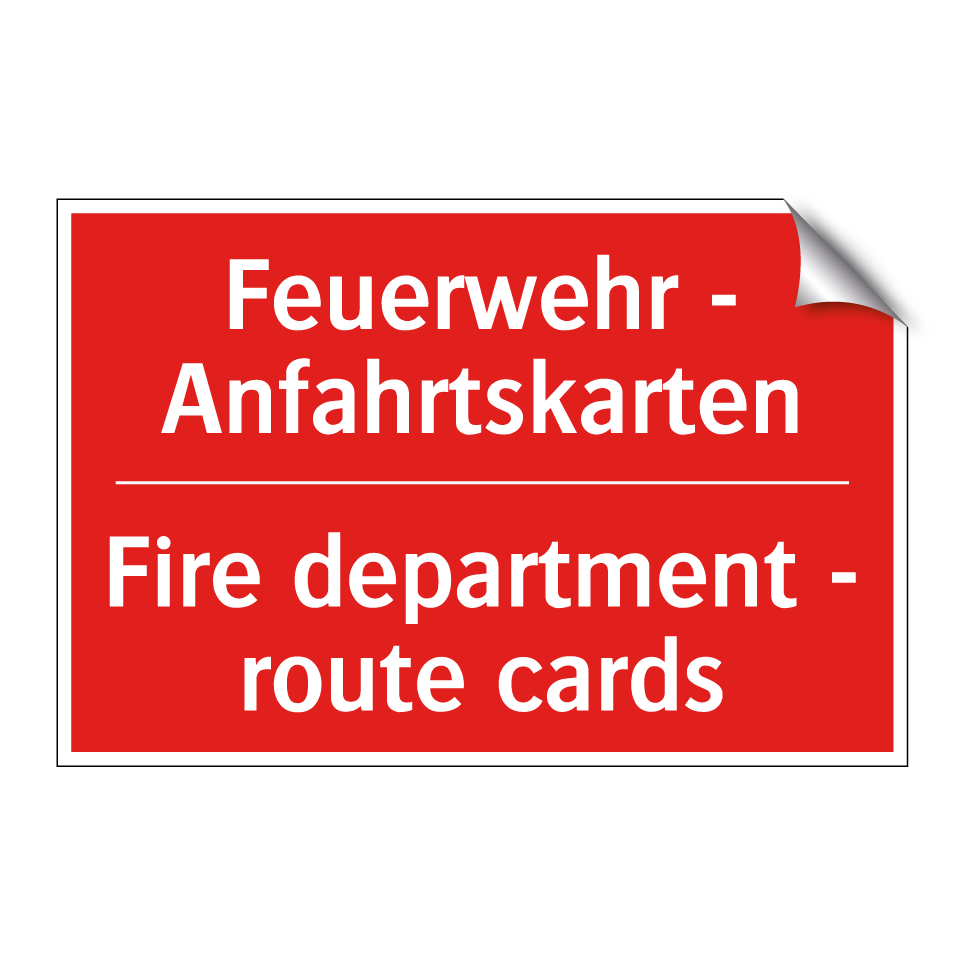 Feuerwehr - Anfahrtskarten - Fire department - route cards