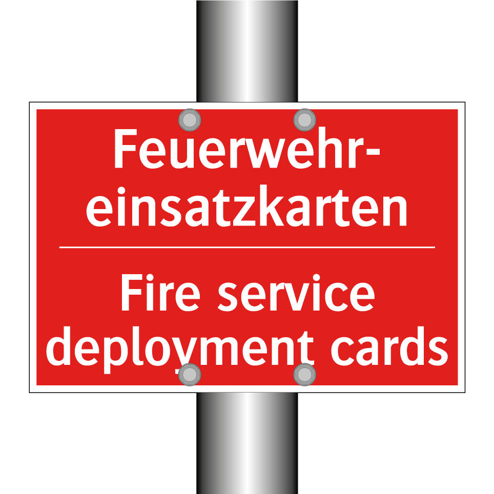 Feuerwehr- einsatzkarten - Fire service deployment cards