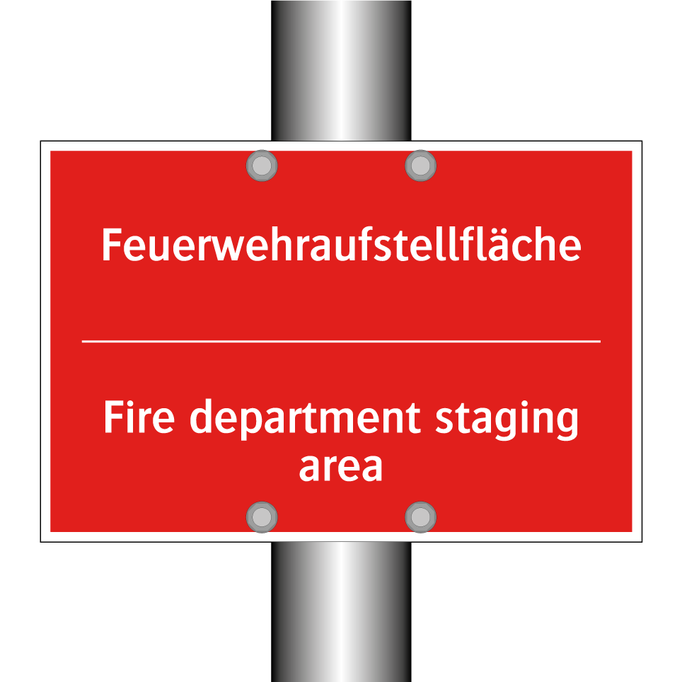 Feuerwehraufstellfläche - Fire department staging area