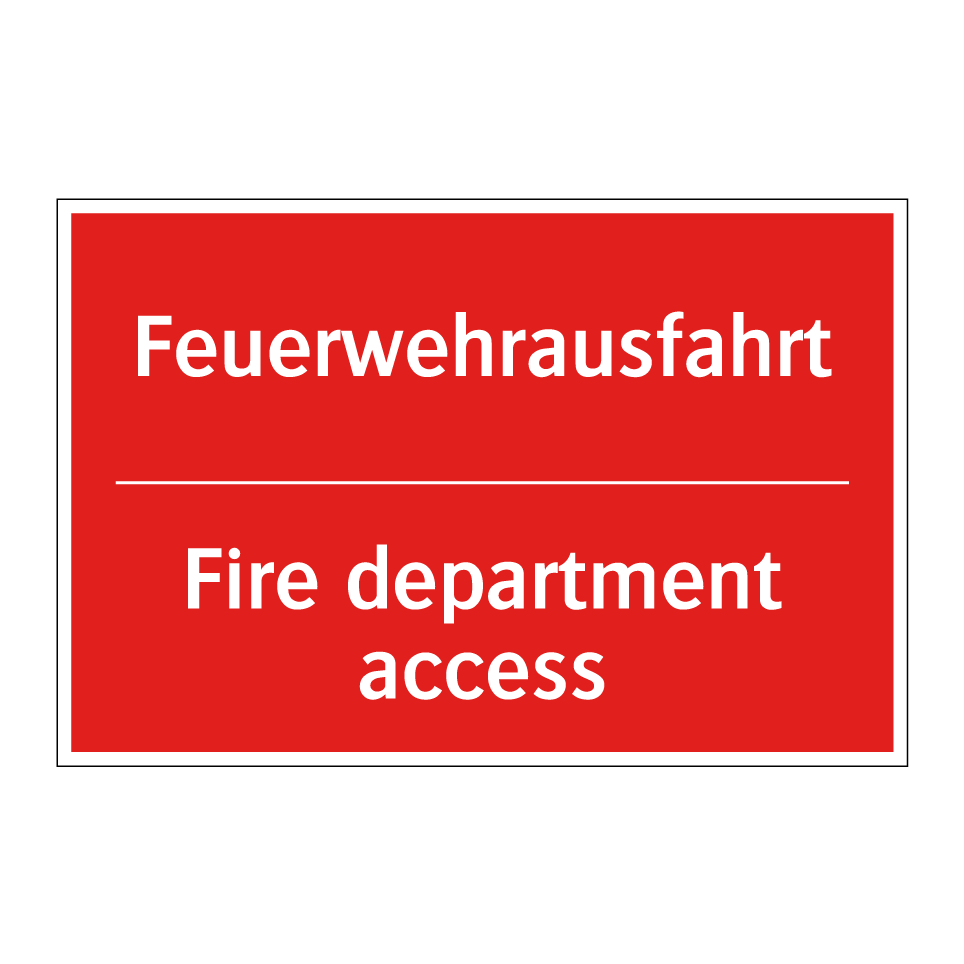 Feuerwehrausfahrt - Fire department access