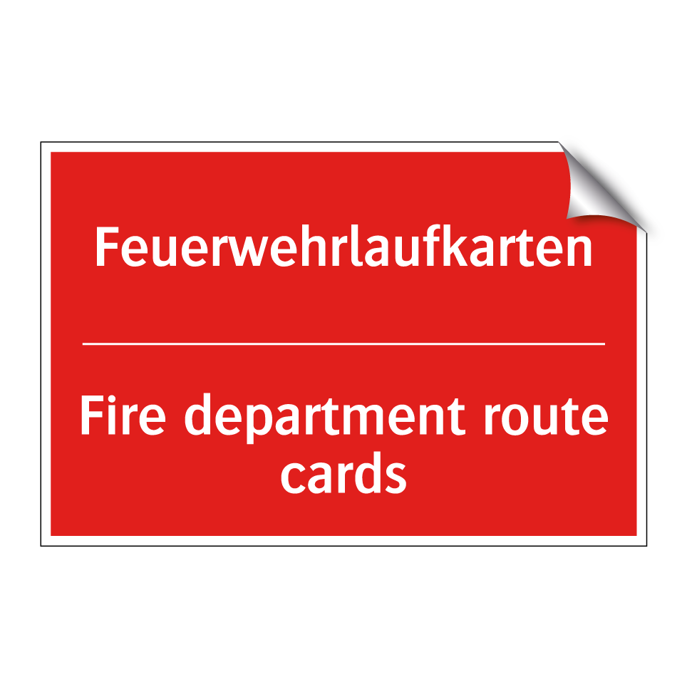 Feuerwehrlaufkarten - Fire department route cards
