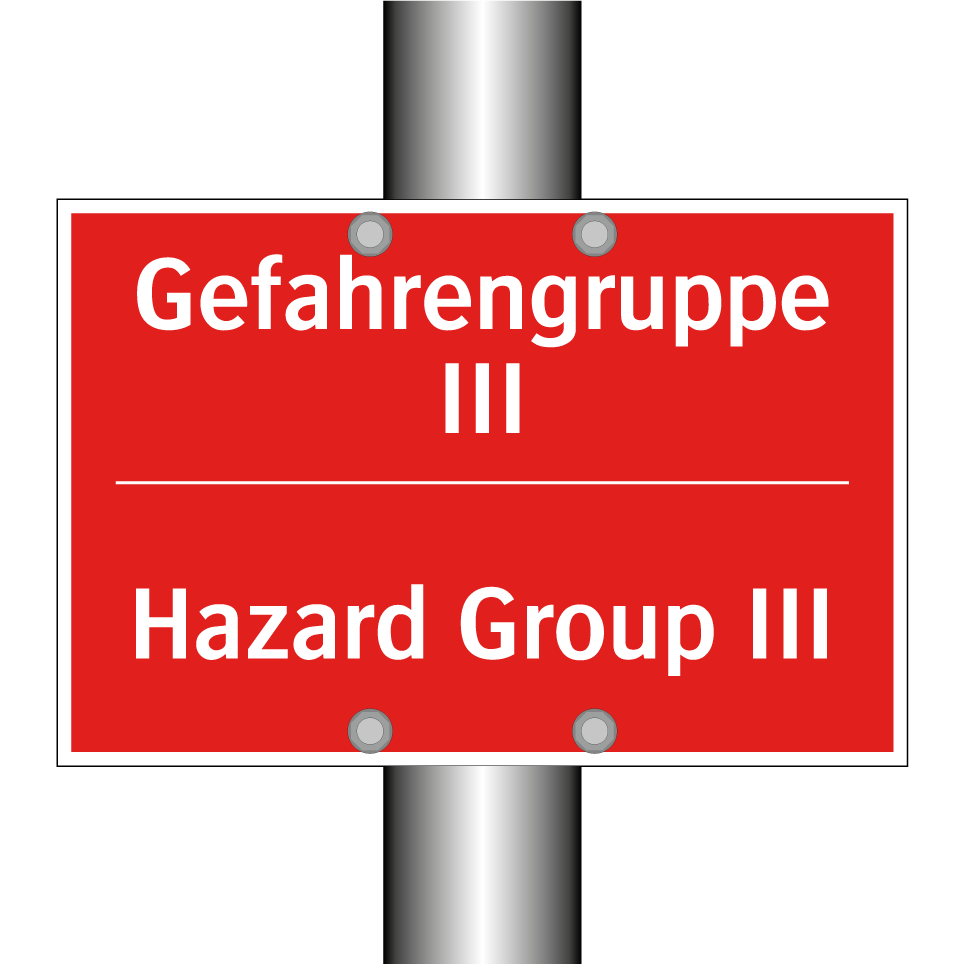 Gefahrengruppe III - Hazard Group III
