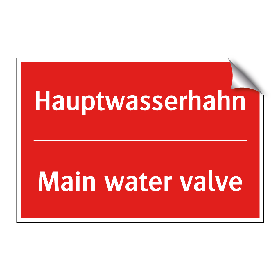Hauptwasserhahn - Main water valve