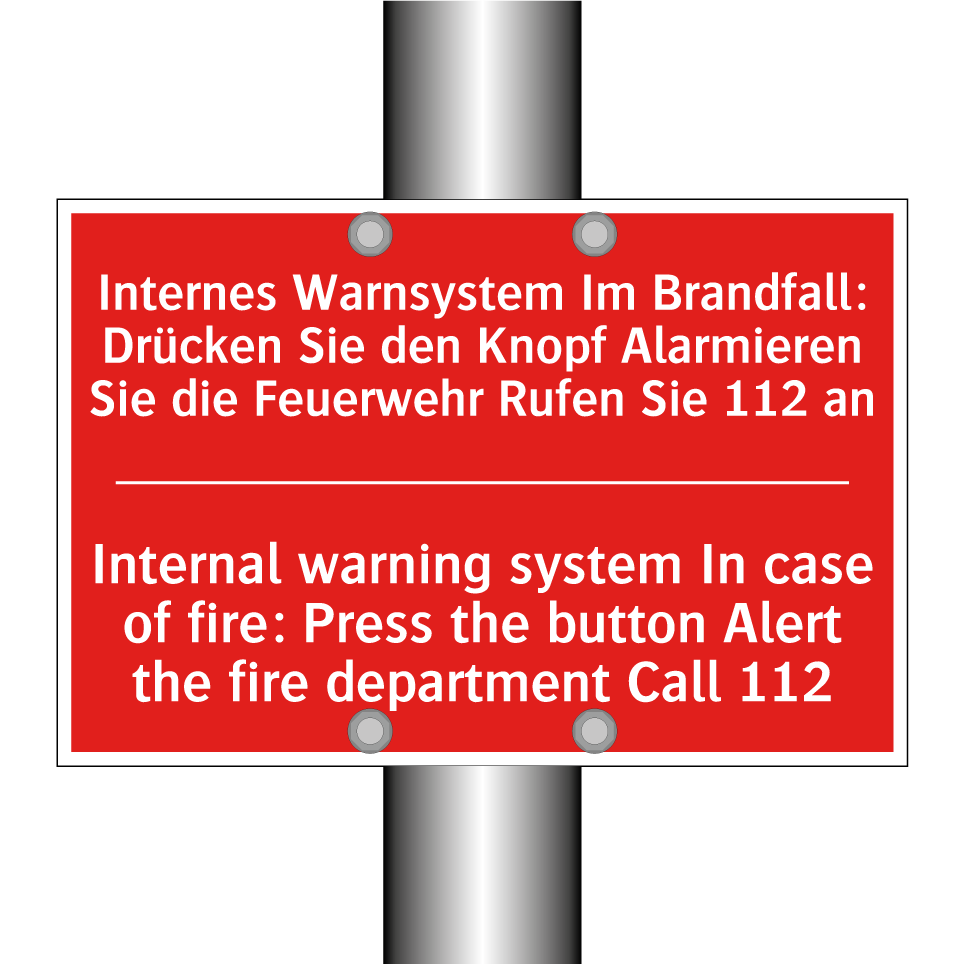 Internes Warnsystem Im Brandfall: /.../ - Internal warning system In case /.../